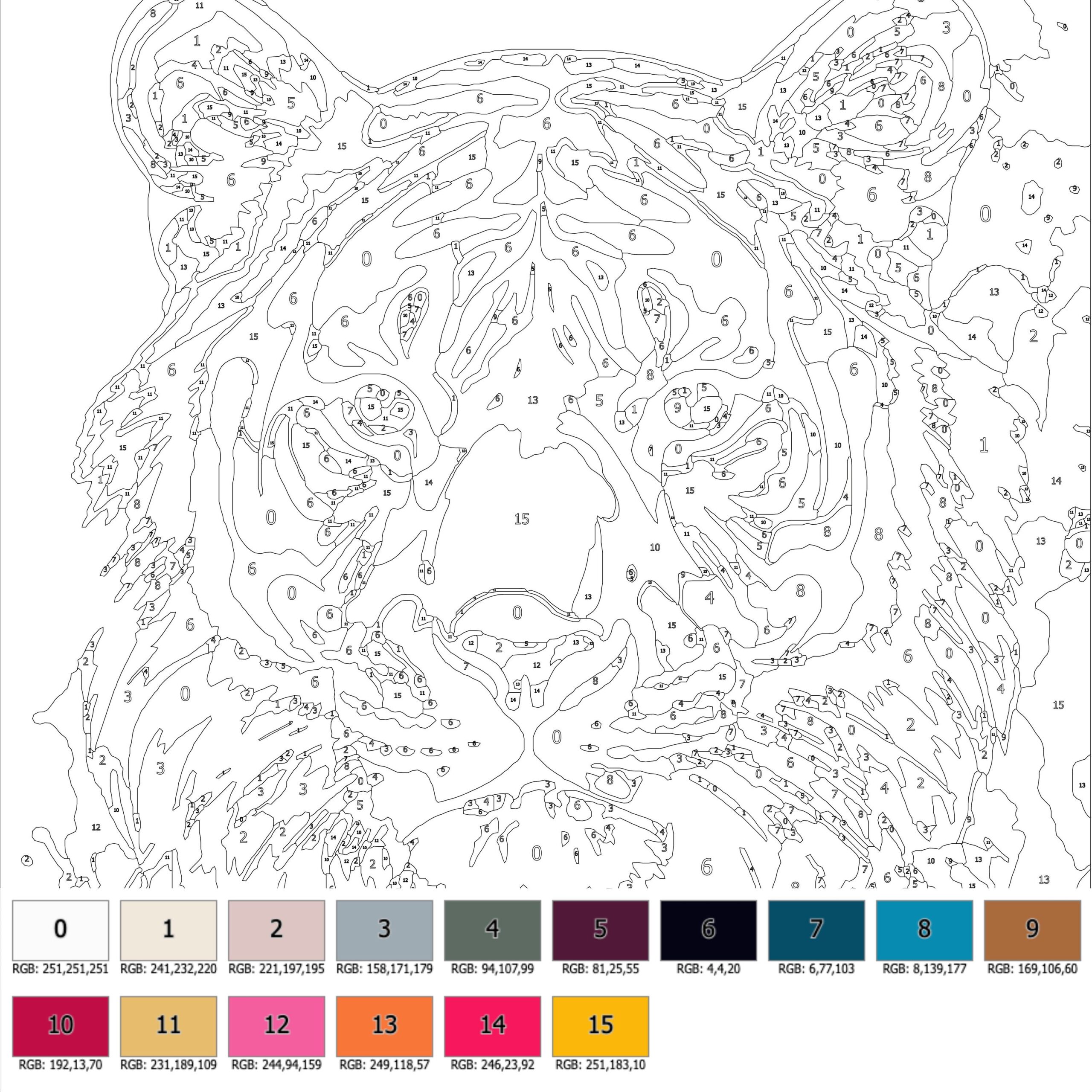 Color By Number For Adult Paint By Number Printable wild Animal Coloring Pages sheets Digital Download advanced Detailed Book 352 Etsy Color By Number For Adult Paint By Number Printable wild Animal Coloring Pages sheets Digital Download advanced Detailed Book 352 Etsy