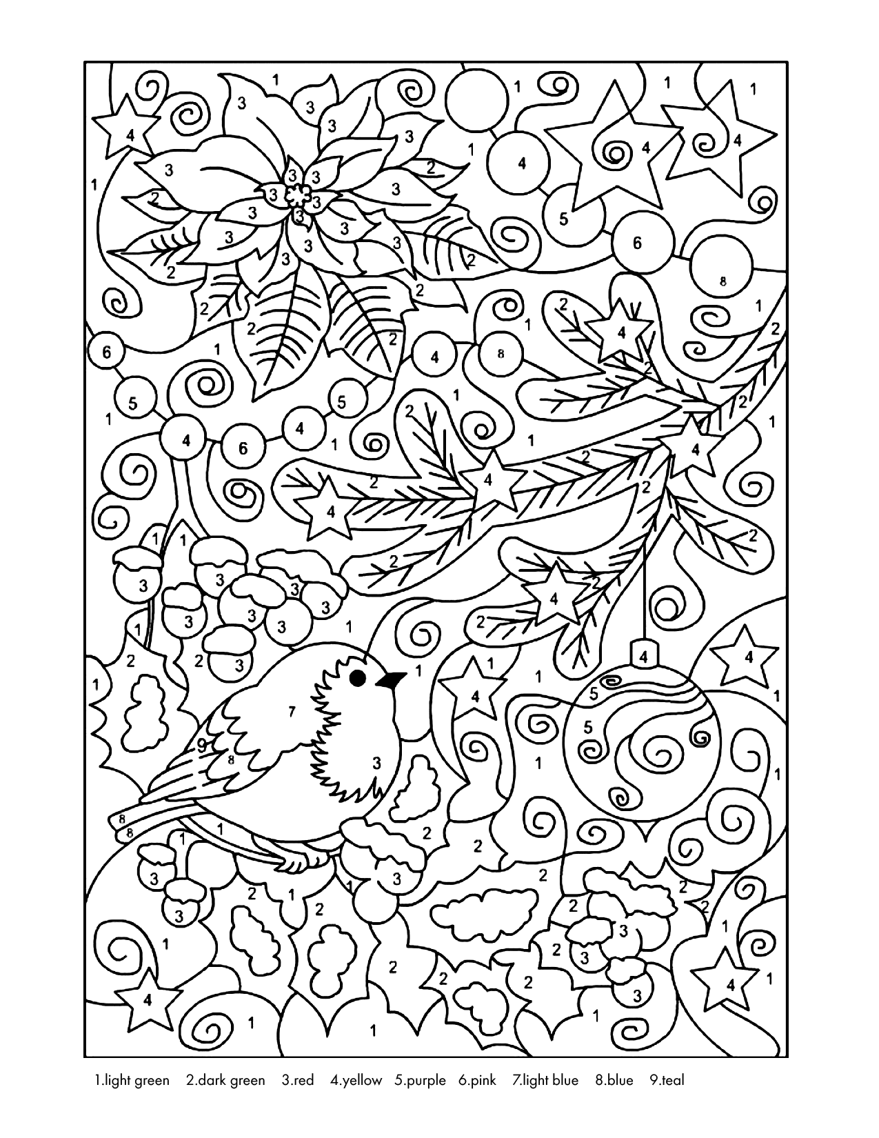 colour by numbers printable for adults colour by numbers printable for adults