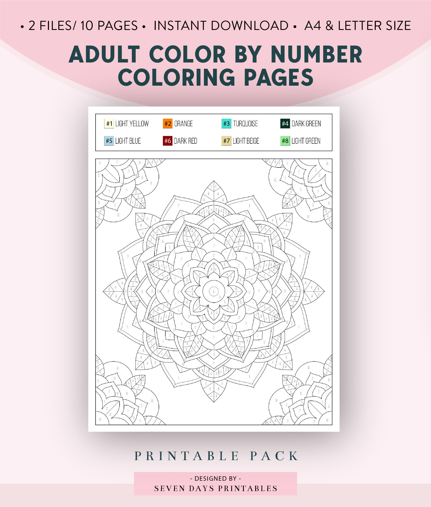 color by number for adults printable color by number for adults printable