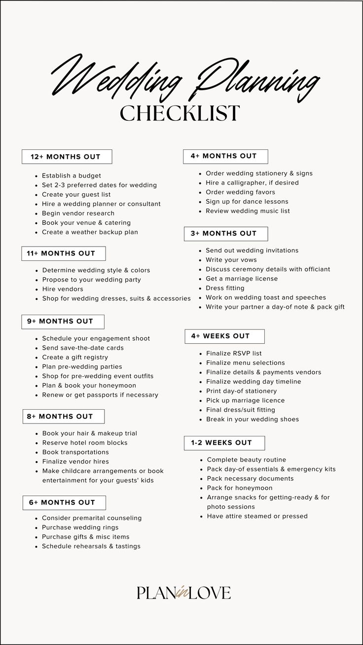 wedding checklist printable wedding checklist printable