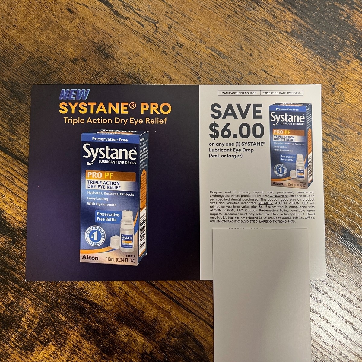 Coupon Save 6 Off 1 Systane Lubricant Eye Drop 6mL Or Larger Expires 12 31 25 EBay Coupon Save 6 Off 1 Systane Lubricant Eye Drop 6mL Or Larger Expires 12 31 25 EBay