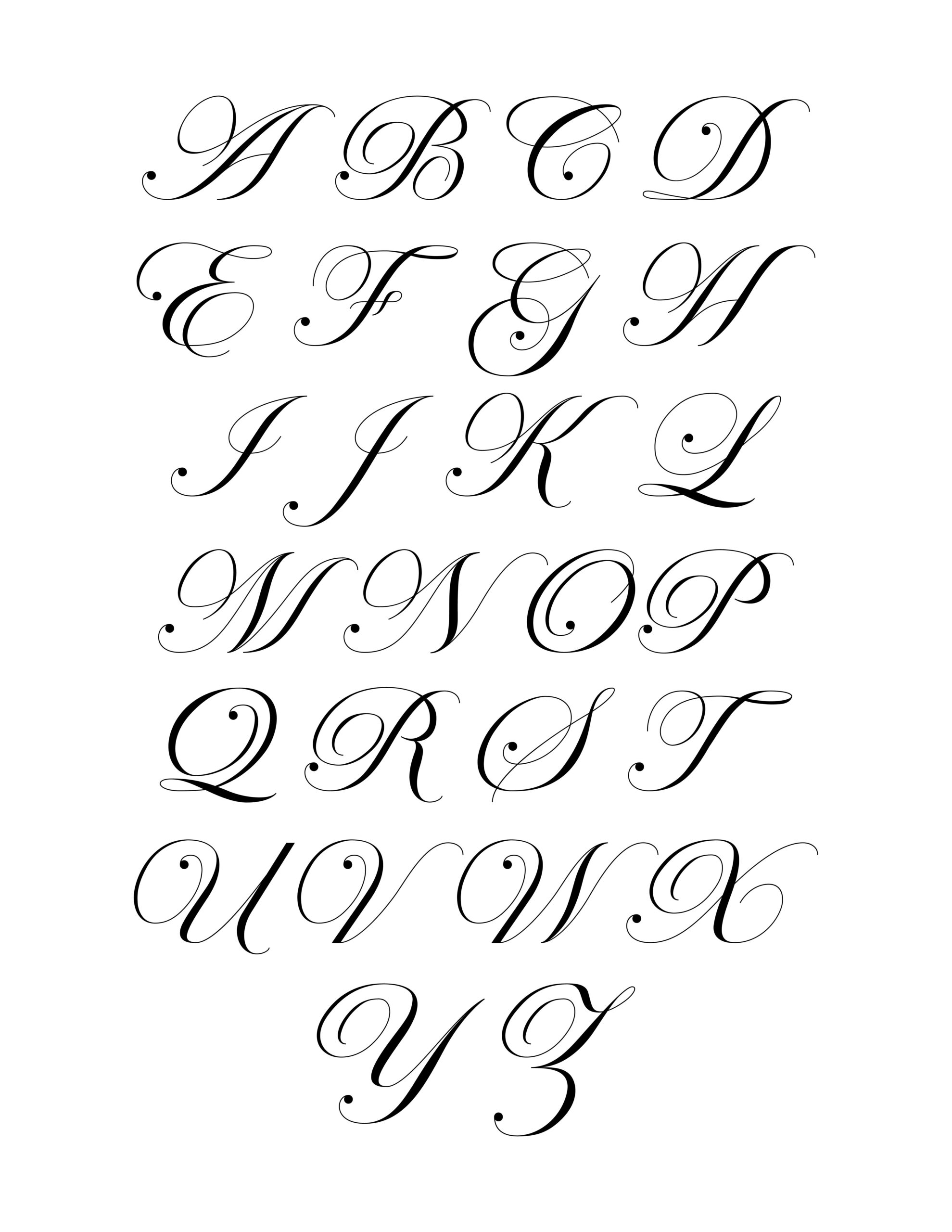 Cursive Alphabet Printable Royal Fancy Letters Cursive Alphabet Printable Royal Fancy Letters