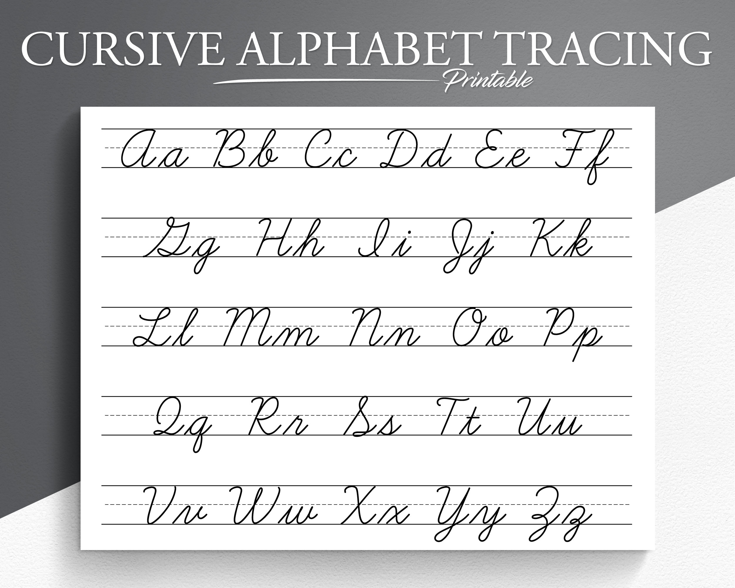 Cursive Alphabet Tracing Worksheet Printable Trace The Cursive Alphabet Cursive Practice Letter Tracing Tracing Worksheets Etsy Cursive Alphabet Tracing Worksheet Printable Trace The Cursive Alphabet Cursive Practice Letter Tracing Tracing Worksheets Etsy