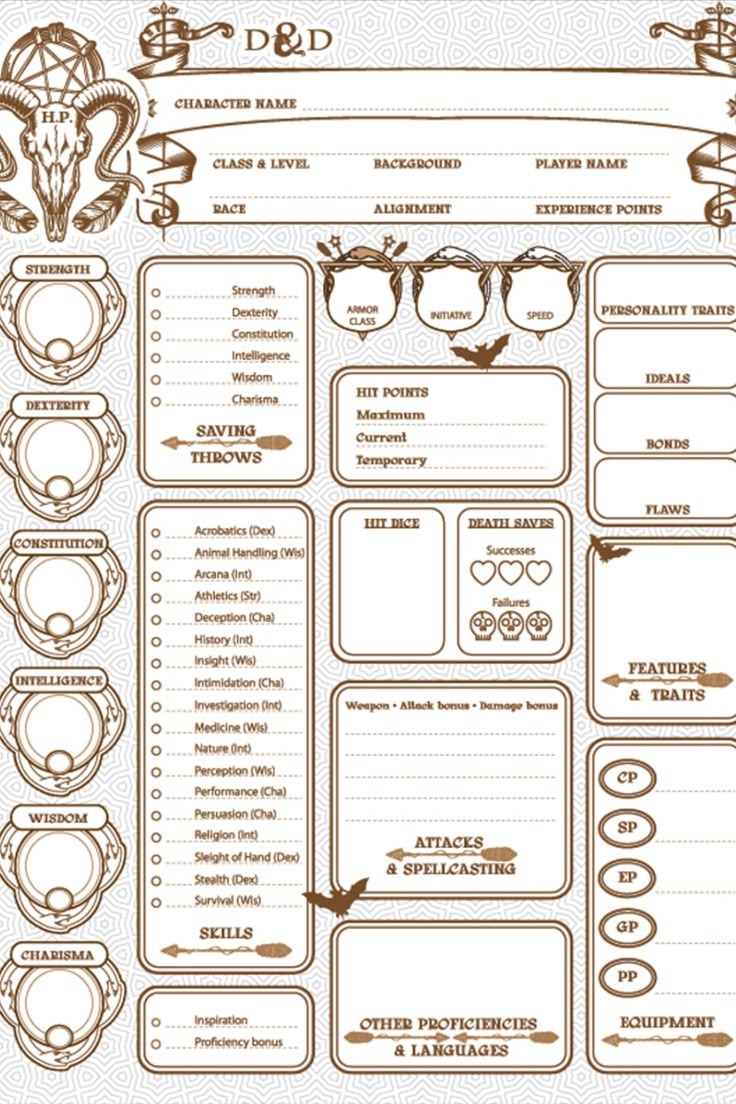 Customize Your DnD Character With Our Printable 5e Character Sheet Perfect For A Fun Adventure  Customize Your DnD Character With Our Printable 5e Character Sheet Perfect For A Fun Adventure