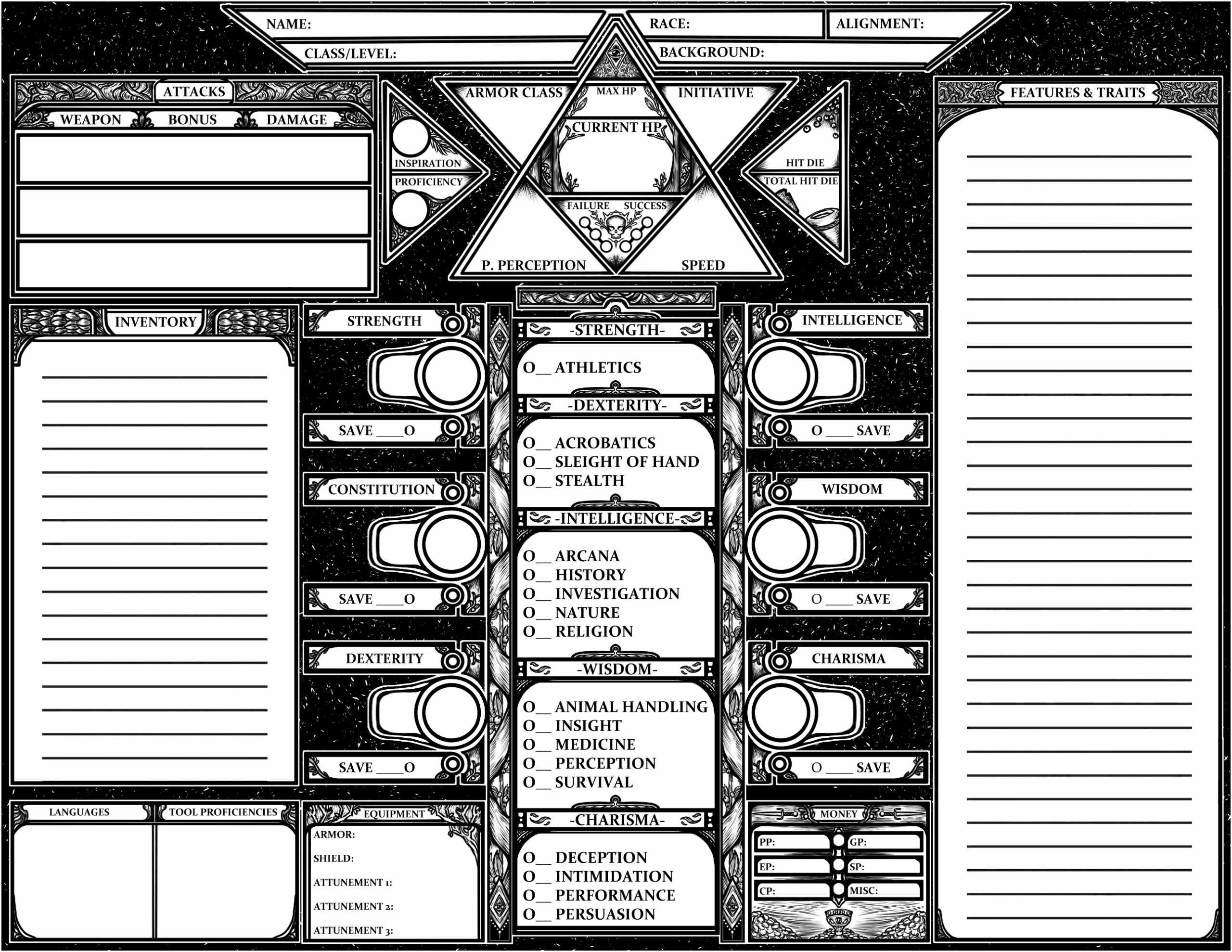 dnd character sheet printable dnd character sheet printable