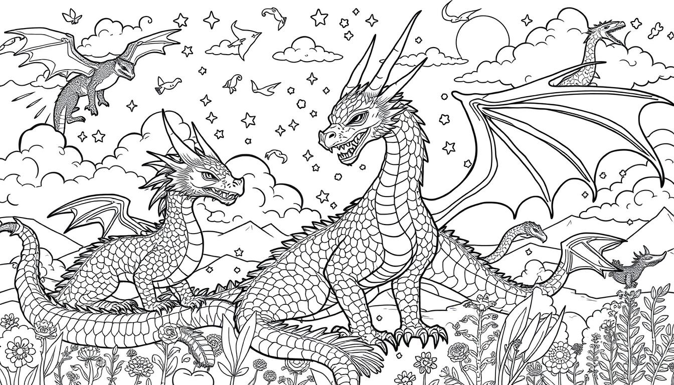 Discover Magical Dragon Coloring Pages For All Ages  Discover Magical Dragon Coloring Pages For All Ages