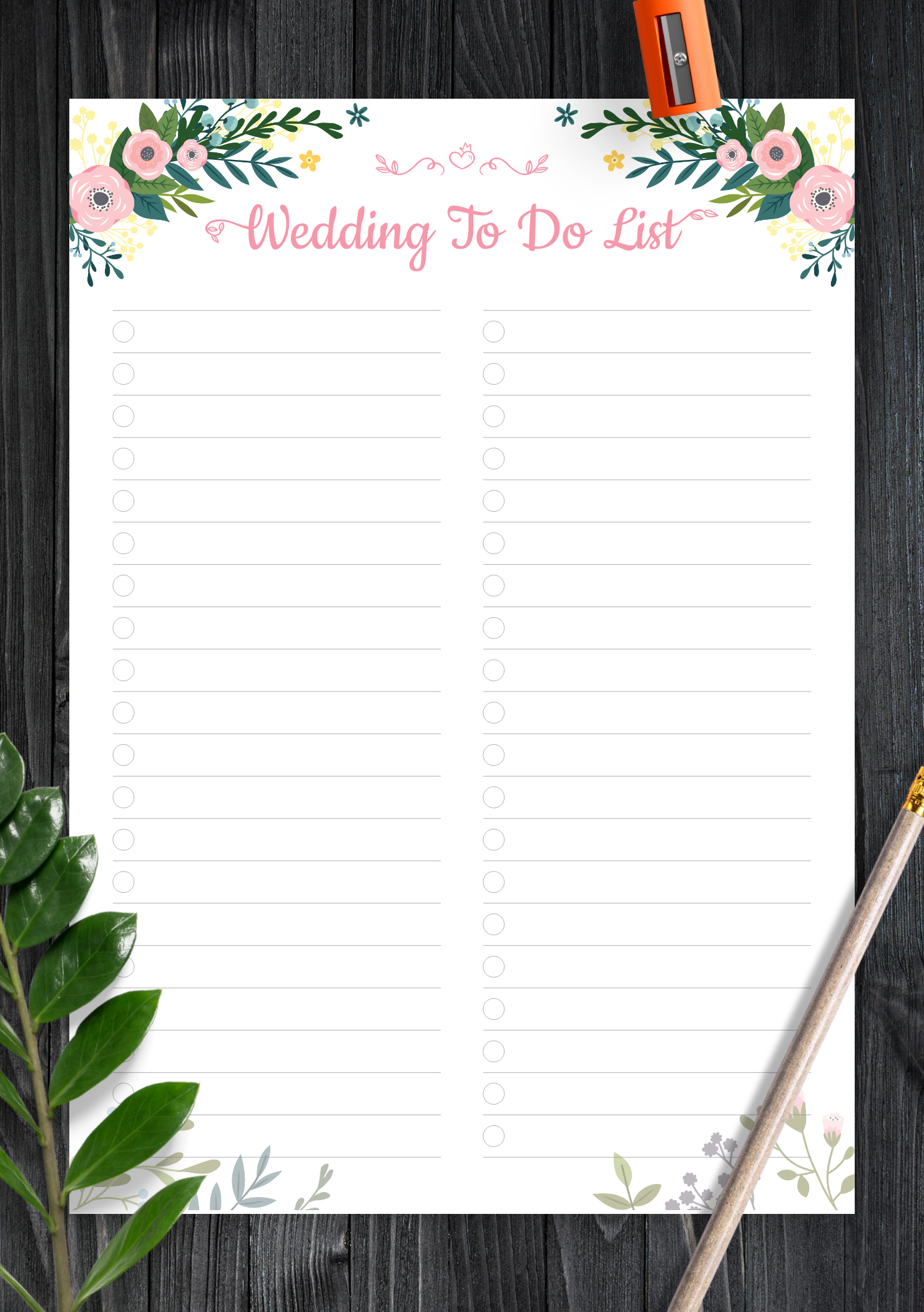 Download Printable Wedding To Do List PDF Download Printable Wedding To Do List PDF