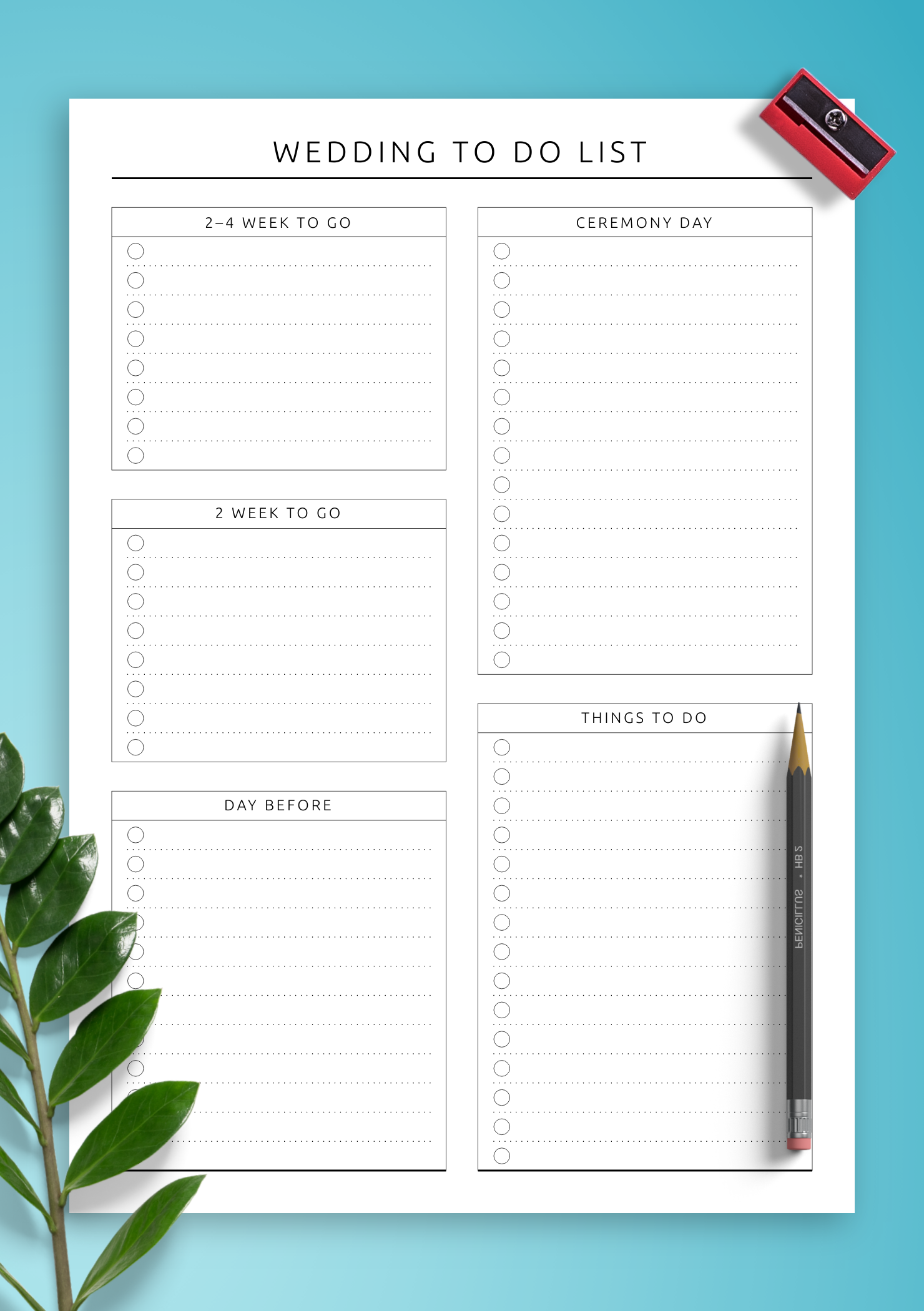 Download Printable Wedding To Do List Template Original PDF Download Printable Wedding To Do List Template Original PDF