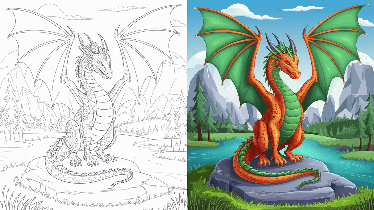 Dragon Coloring Pages 25 Free Printable PDF  Dragon Coloring Pages 25 Free Printable PDF