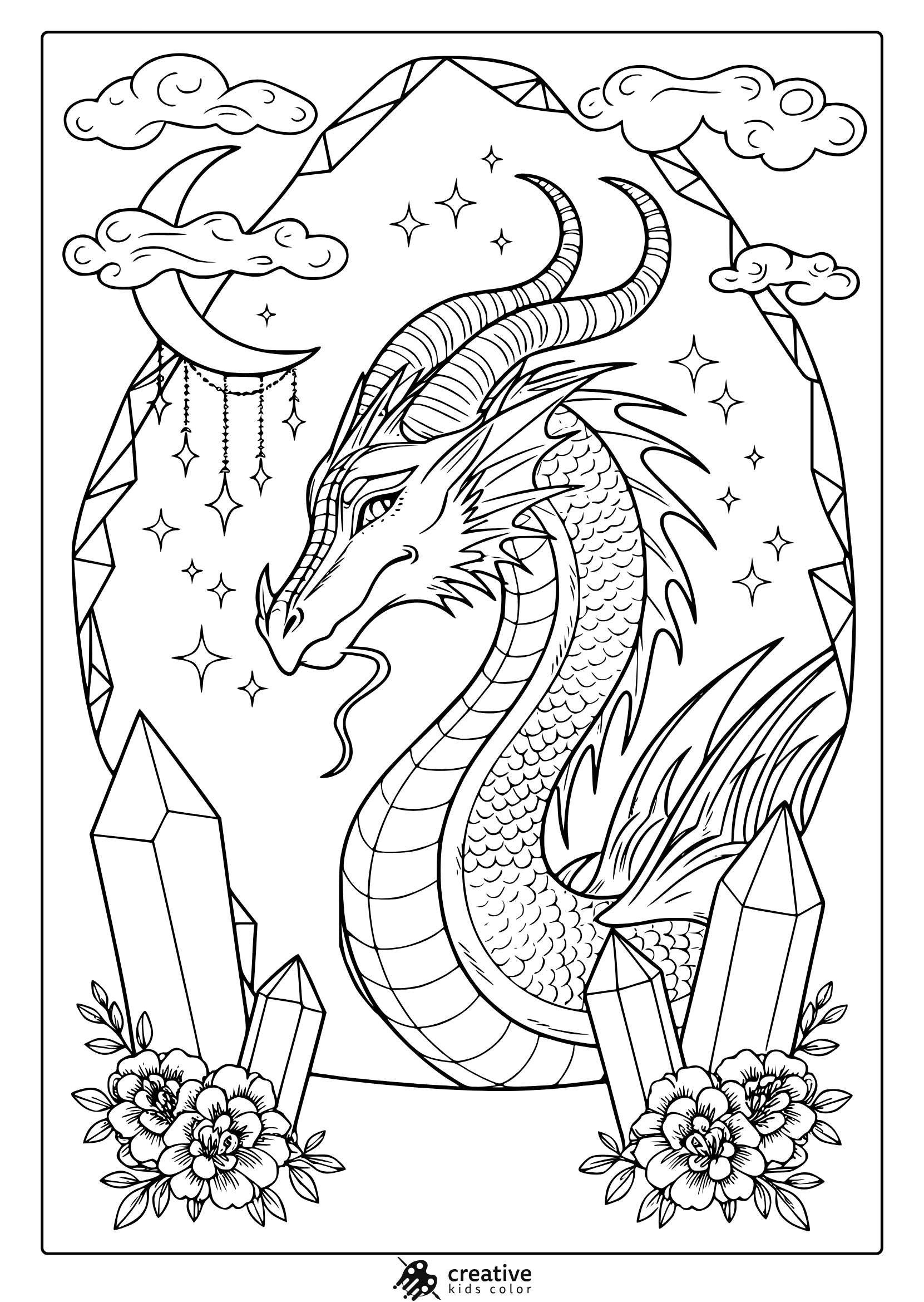 Dragon Coloring Pages 25 Free Printable PDF  Dragon Coloring Pages 25 Free Printable PDF