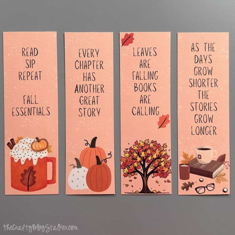 Fall Printable Bookmarks Free The Crafty Blog Stalker