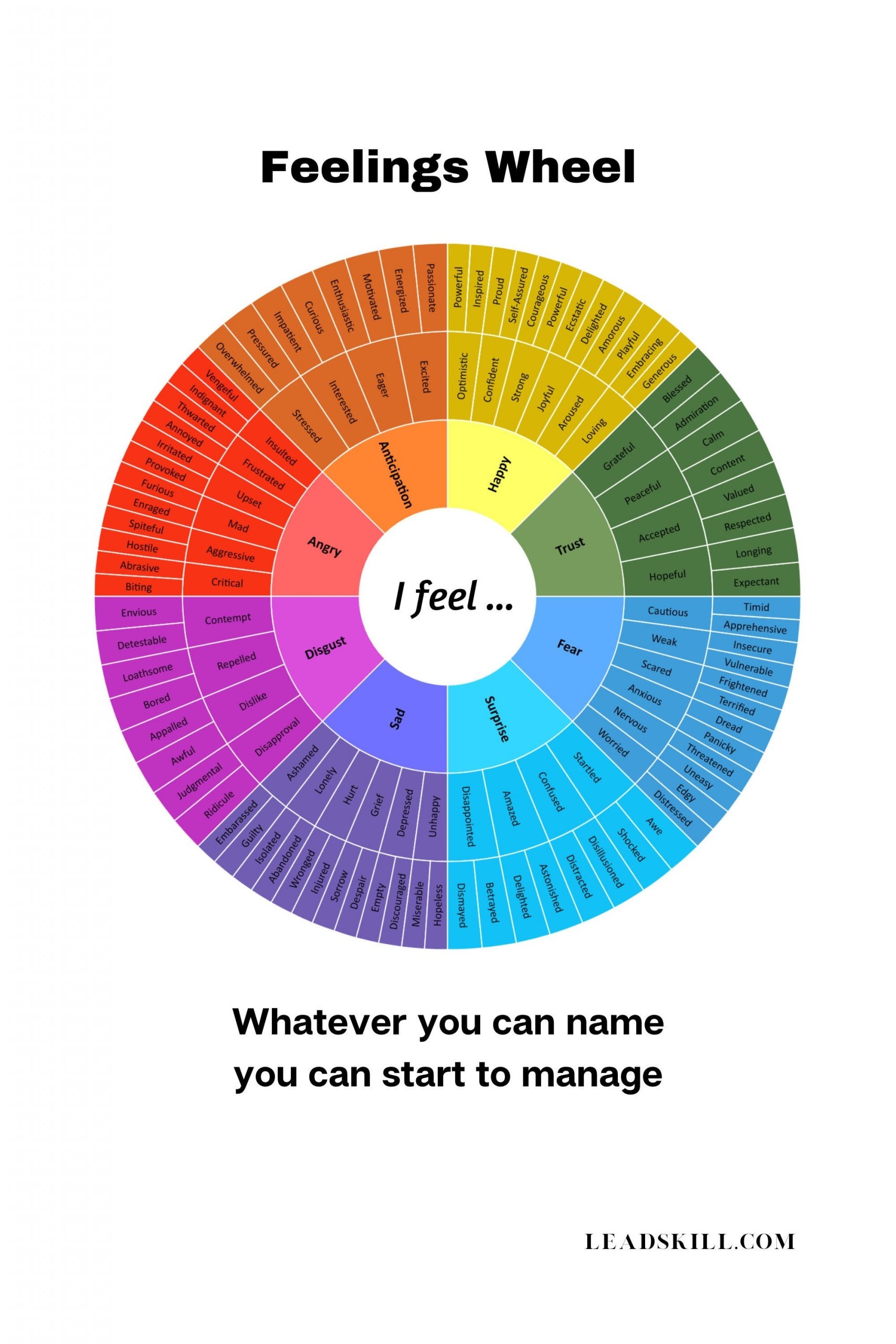 FEELINGS WHEEL 128 Emotions For Emotional Intelligence Digital Download  FEELINGS WHEEL 128 Emotions For Emotional Intelligence Digital Download