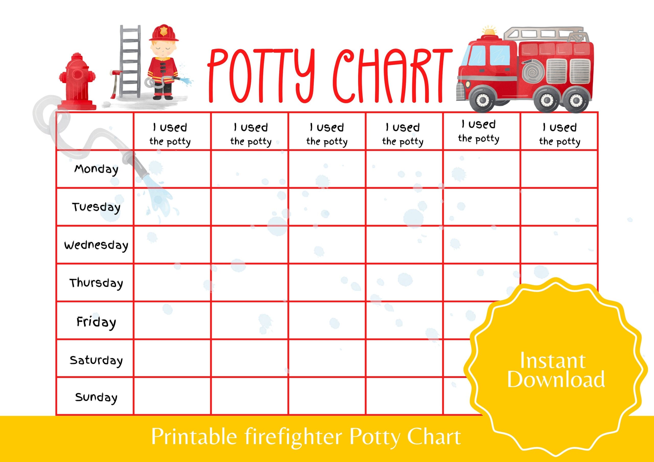 Firetruck Potty Chart Printable For Boy Toilet Training Chart Potty Training Ideas Digital Download Etsy Firetruck Potty Chart Printable For Boy Toilet Training Chart Potty Training Ideas Digital Download Etsy