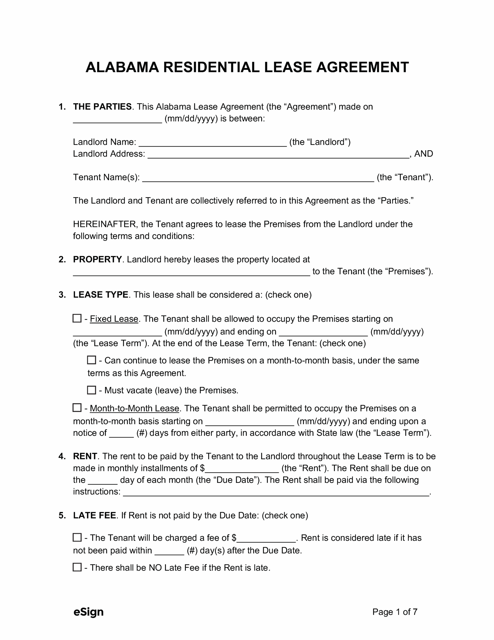 free printable rental lease free printable rental lease