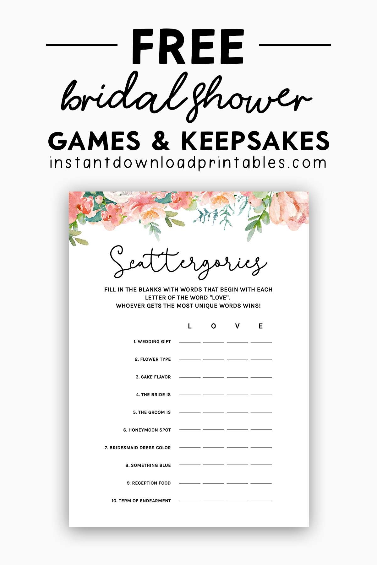 printable bridal shower games printable bridal shower games