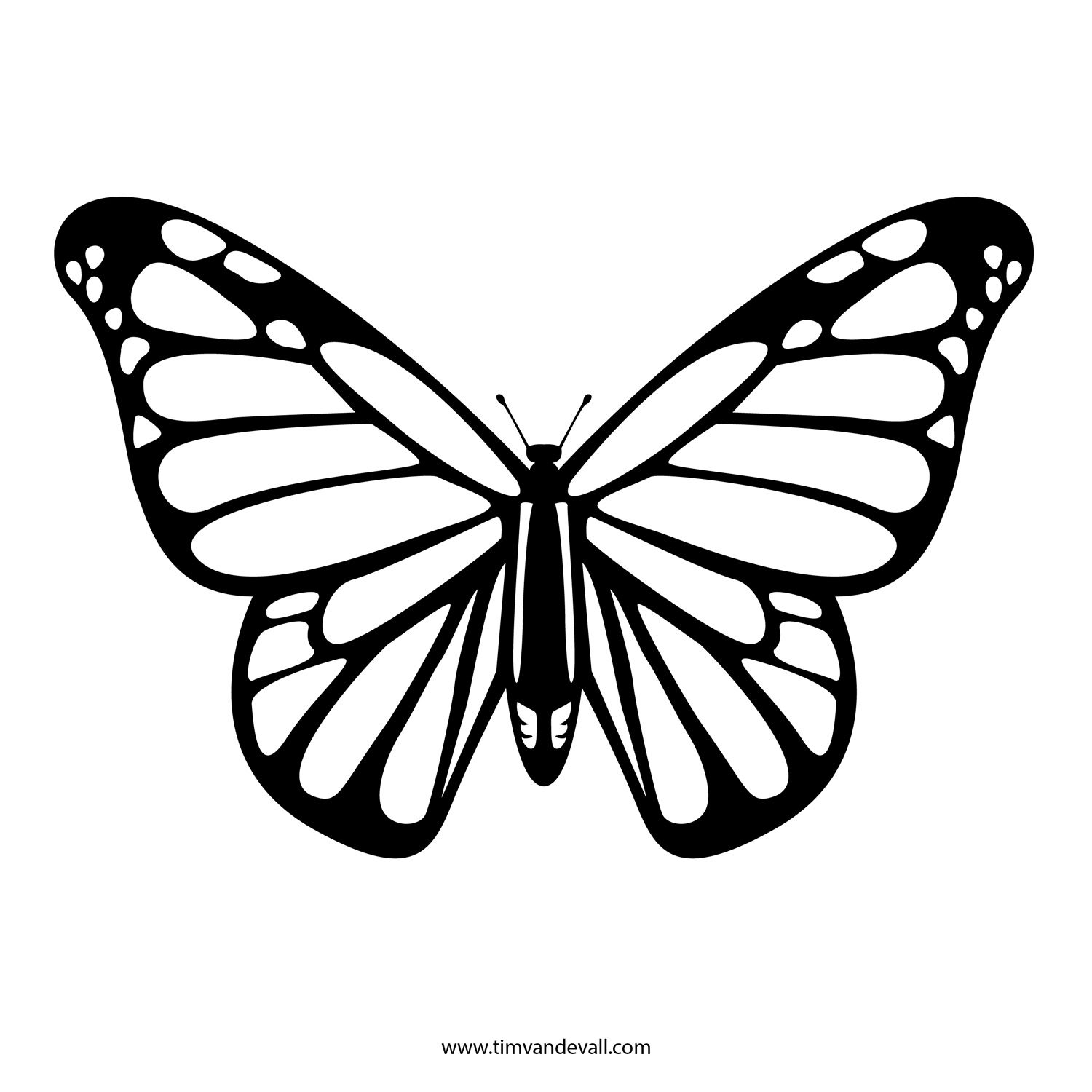 Free Butterfly Stencil Monarch Butterfly Outline And Silhouette Free Butterfly Stencil Monarch Butterfly Outline And Silhouette