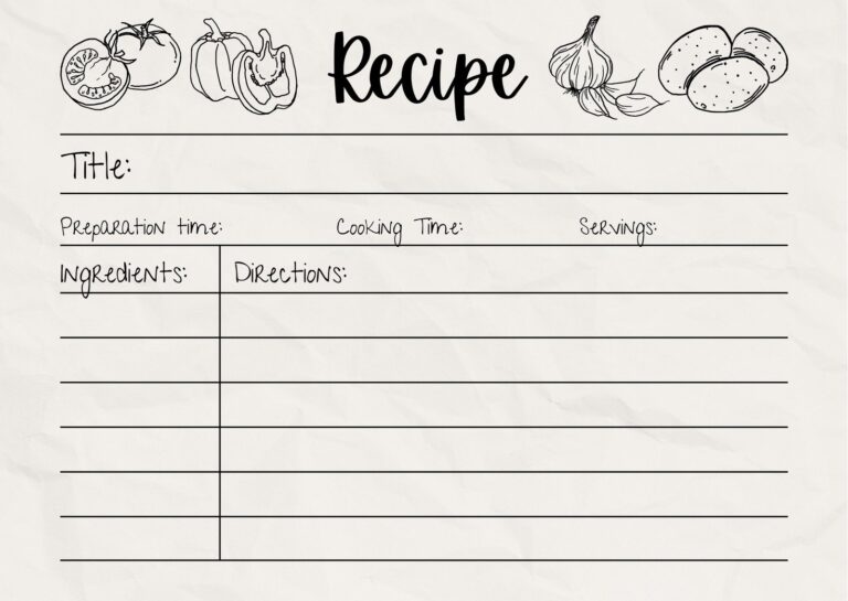 Free Custom Printable Recipe Card Templates Online Canva