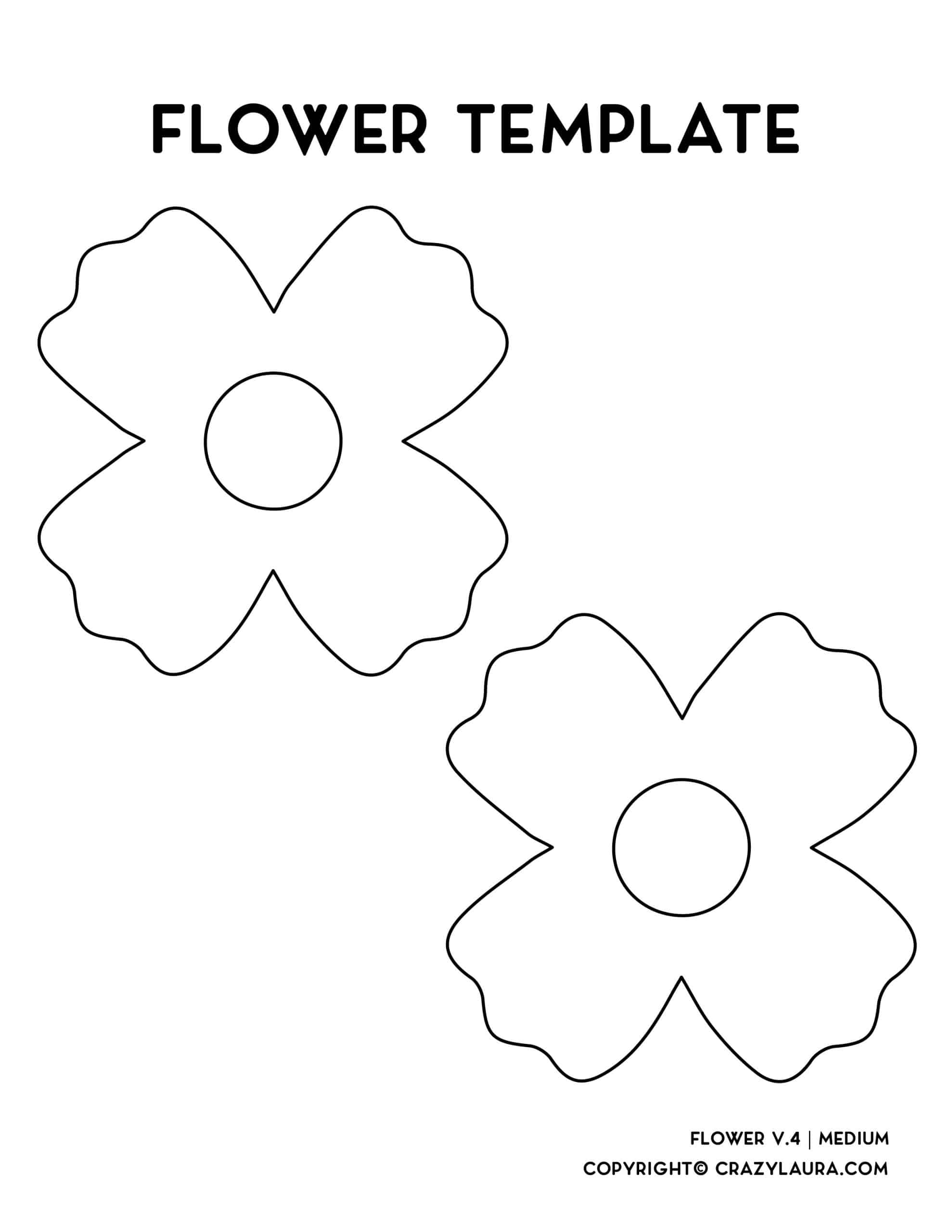 flower template printable flower template printable