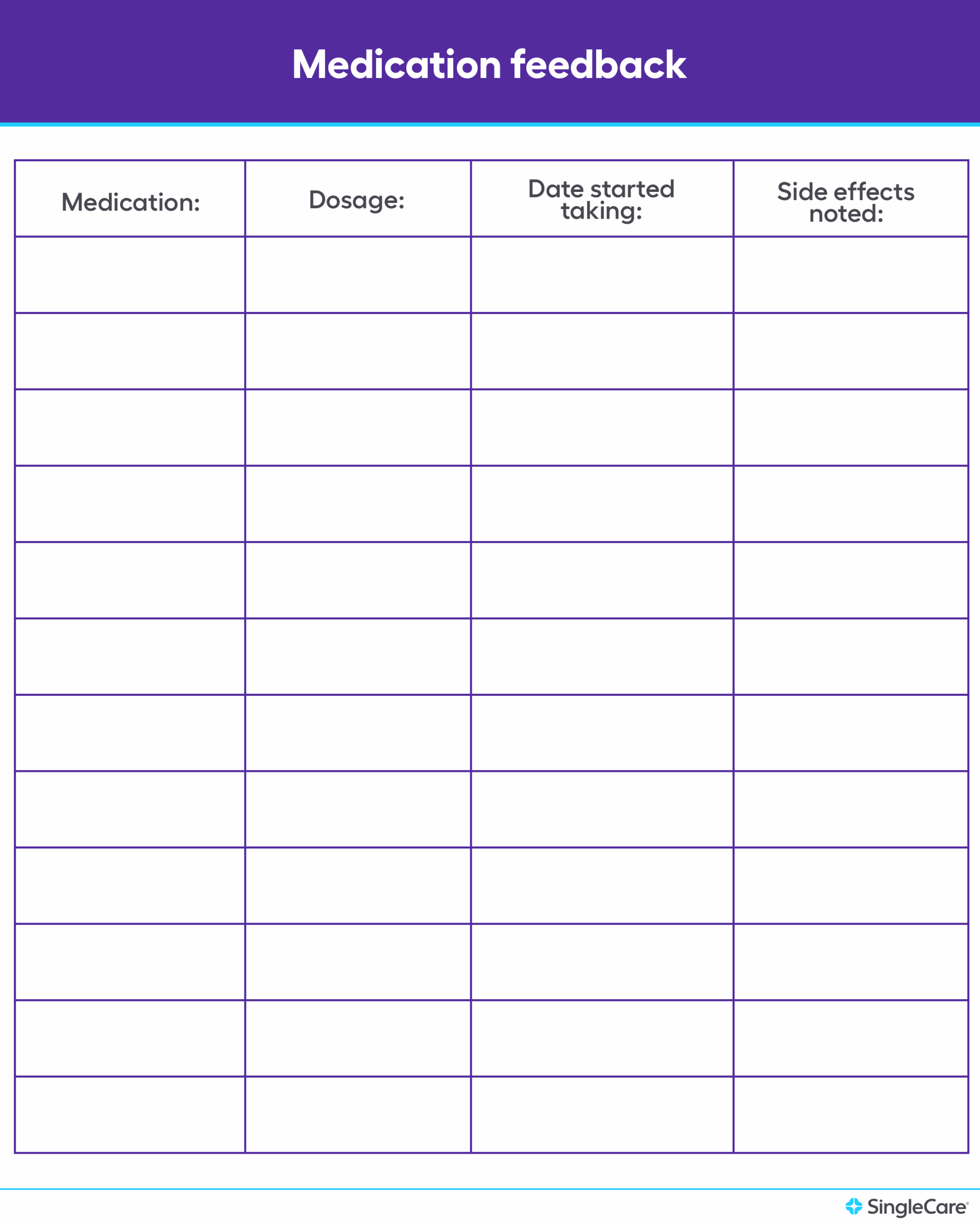 Free Medication List Templates For Patients And Caregivers Free Medication List Templates For Patients And Caregivers