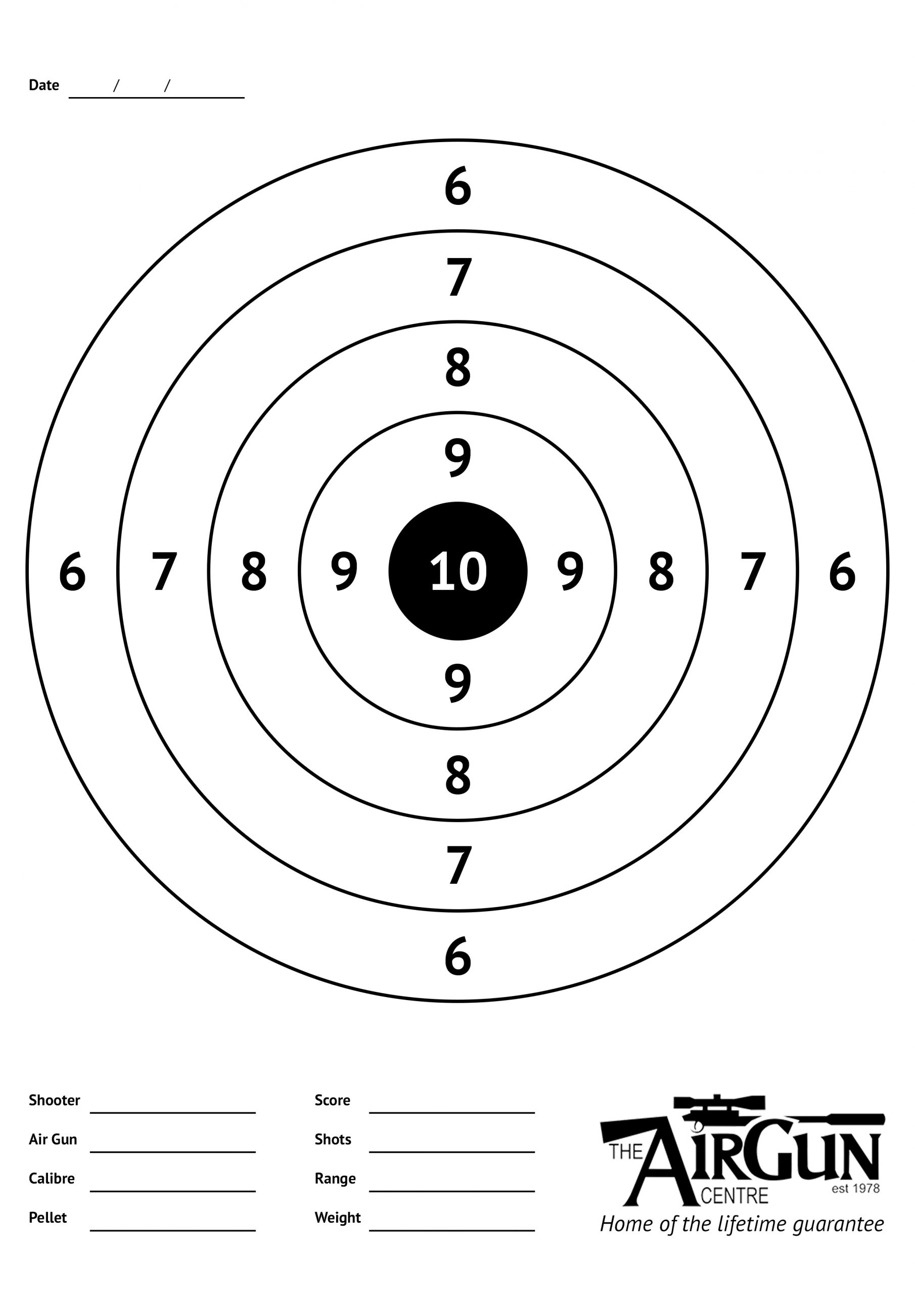 Free Printable Air Rifle Targets A4 17cm 14cm The Airgun Centre Free Printable Air Rifle Targets A4 17cm 14cm The Airgun Centre