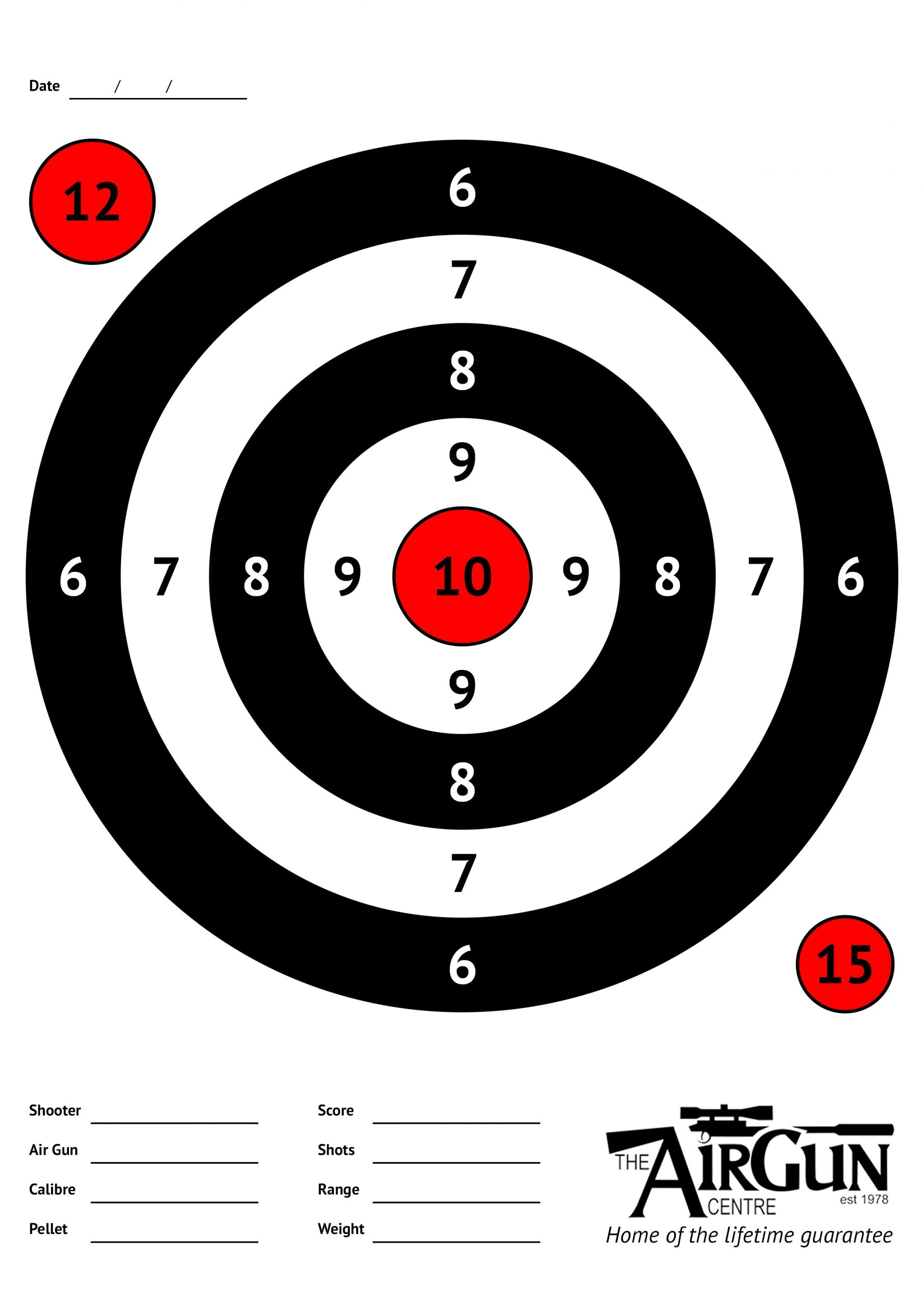 Free Printable Air Rifle Targets A4 17cm 14cm The Airgun Centre Free Printable Air Rifle Targets A4 17cm 14cm The Airgun Centre