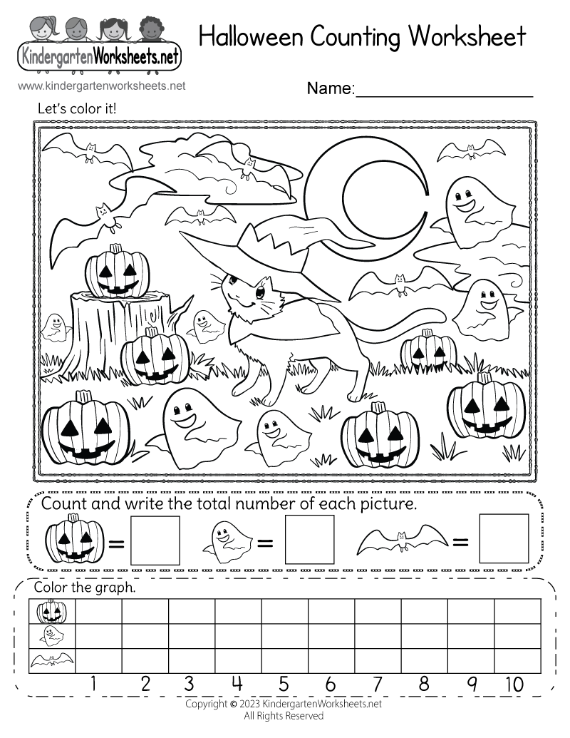 Free Printable Halloween Counting Worksheet