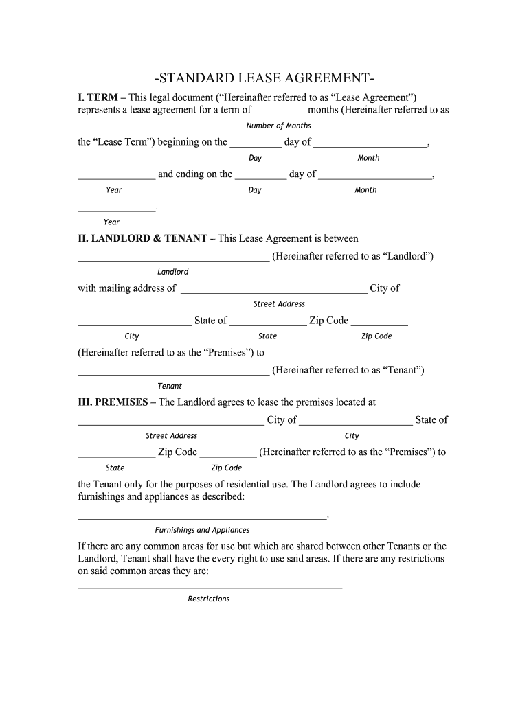 lease agreement printable lease agreement printable