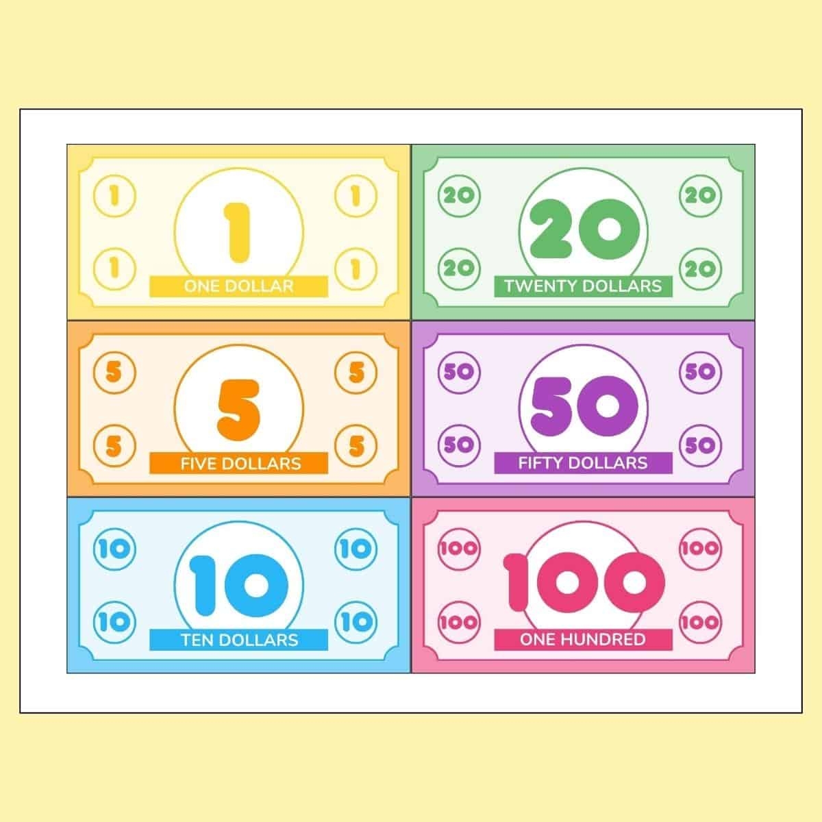 printable play money