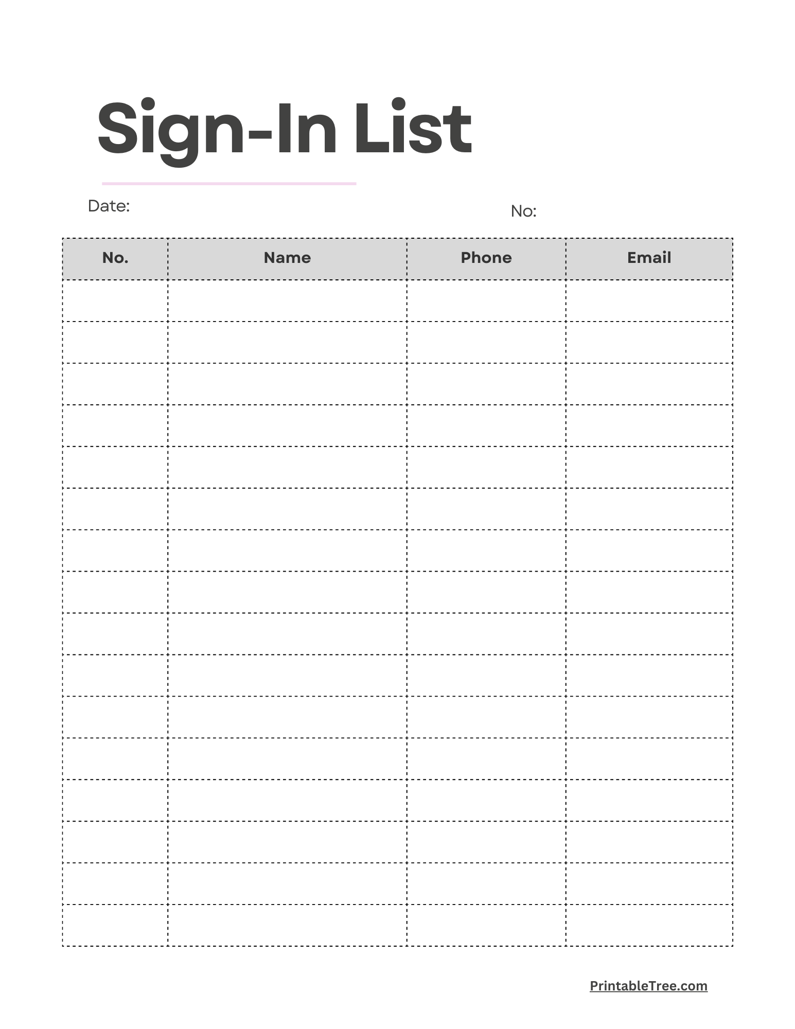 printable sign in sheet