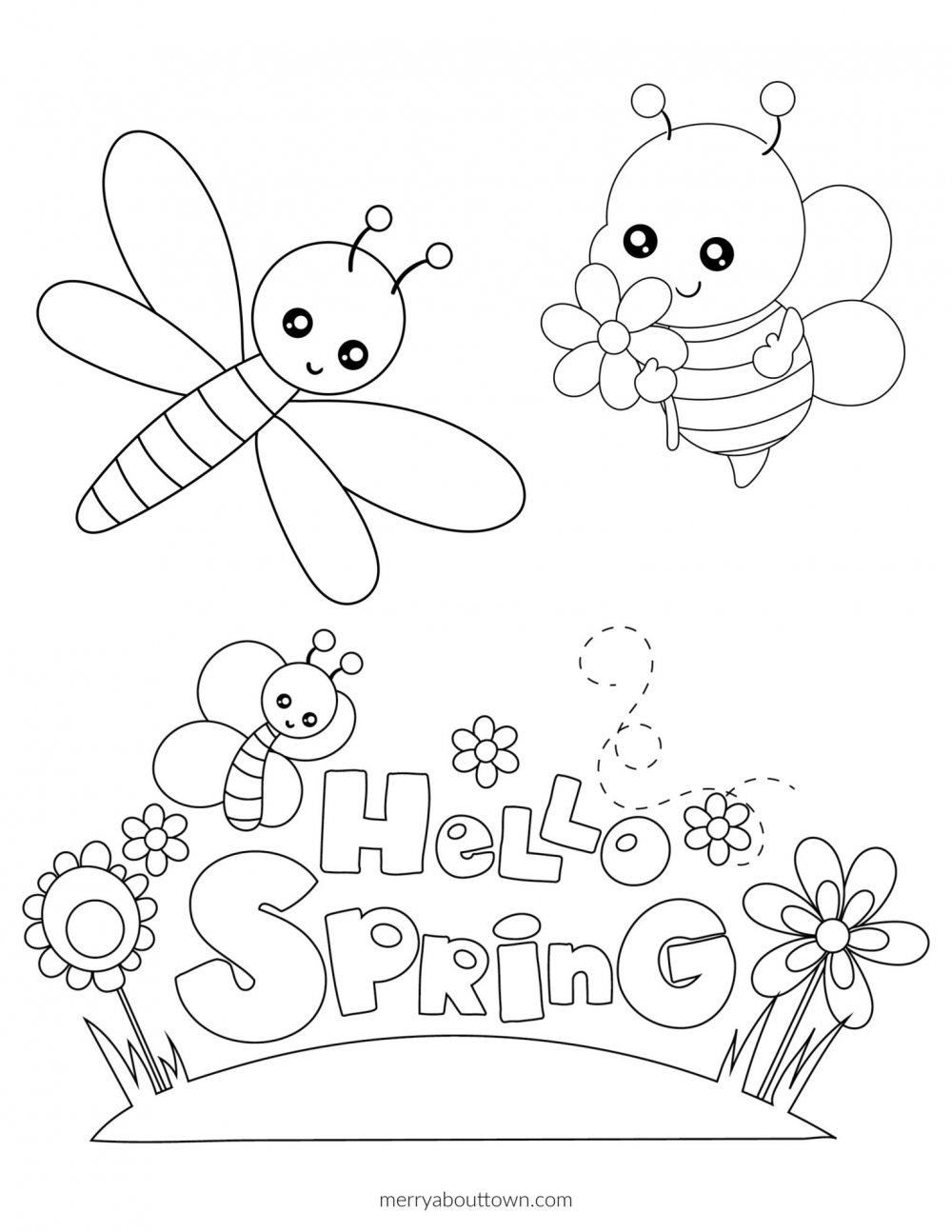 Free Printable Spring Coloring Sheets Merry About Town Free Printable Spring Coloring Sheets Merry About Town