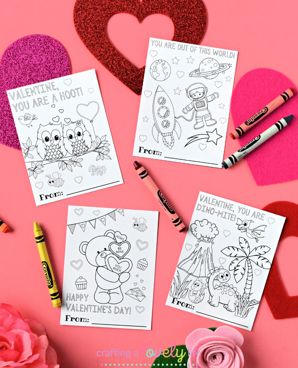 Free Printable Valentine s Day Cards To Color Free Printable Valentine s Day Cards To Color