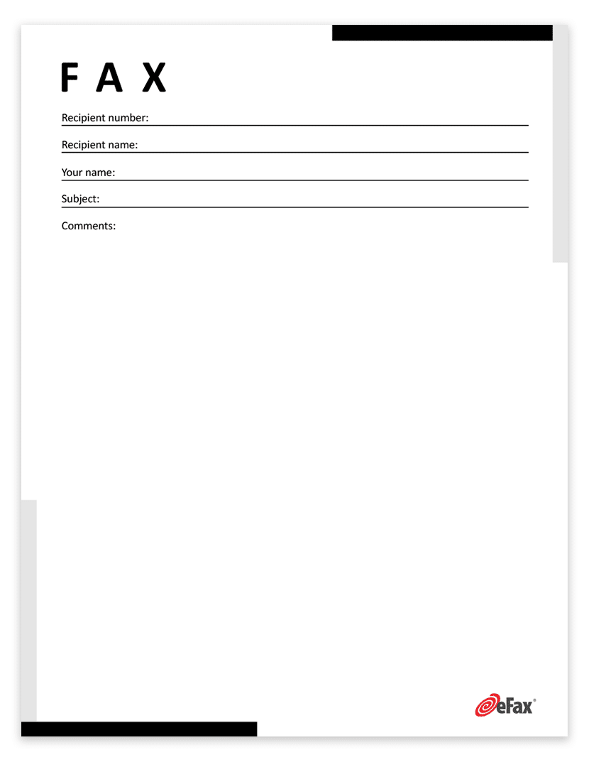 Free Simple Fax Cover Sheets EFax Free Simple Fax Cover Sheets EFax