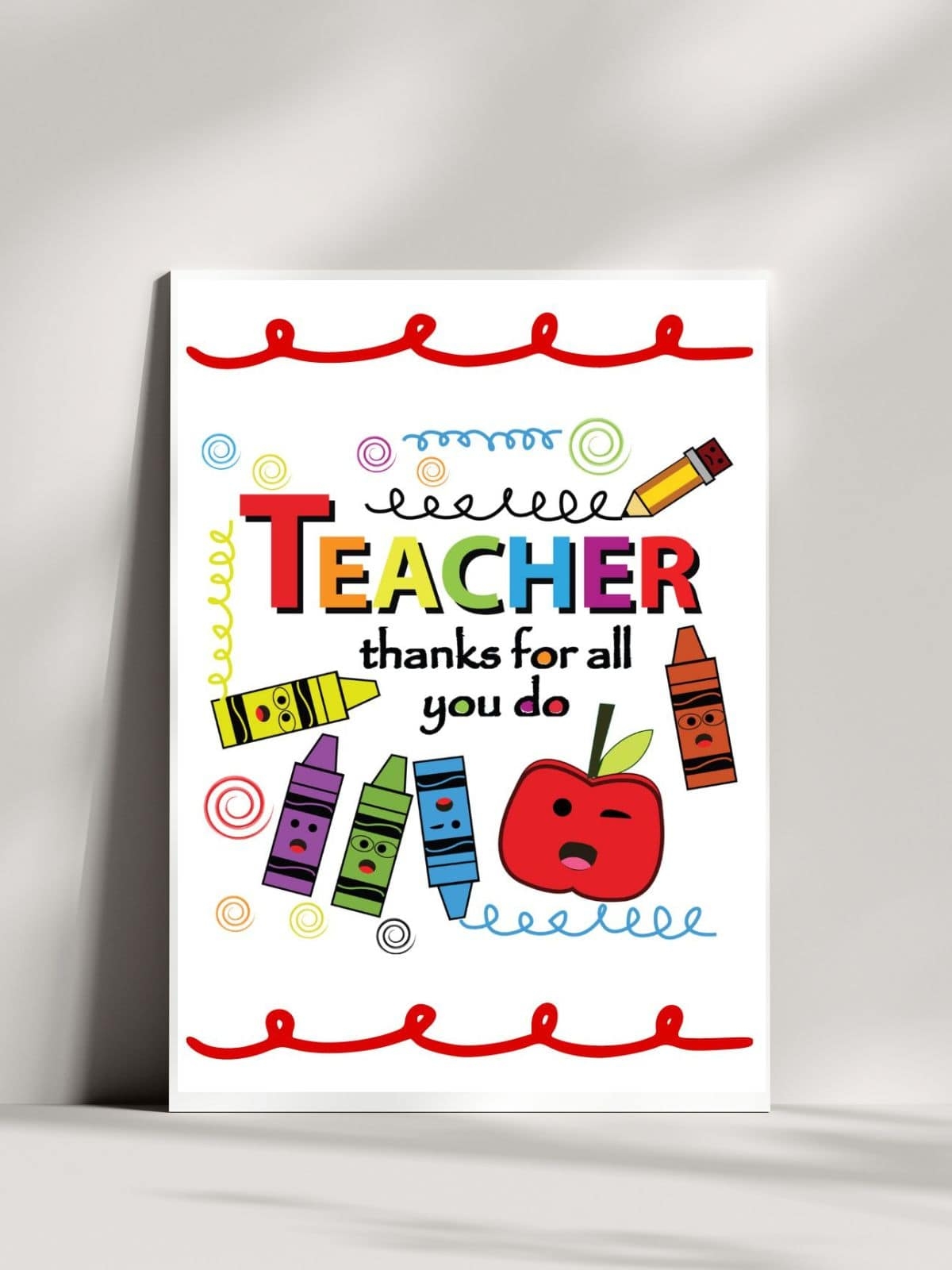 teacher appreciation day cards printable