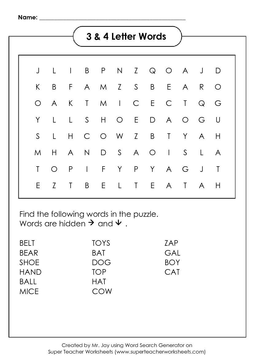 word search printable puzzles