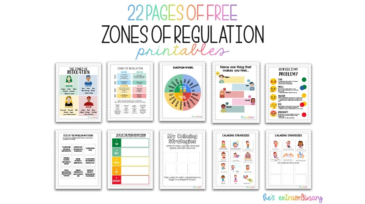 Free Zones Of Regulation Printables Free Zones Of Regulation Printables
