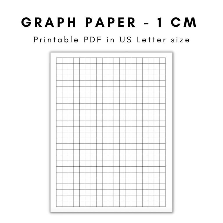 Graph Paper Printable Graph Paper Graph Paper Printable Graph Paper 1 Cm 1 Cm Graph Paper Etsy