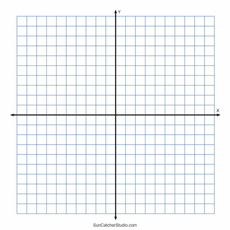 Grid Paper Printable 4 Quadrant Coordinate Graph Paper Templates Free Printables Monograms Design Tools Patterns DIY Projects