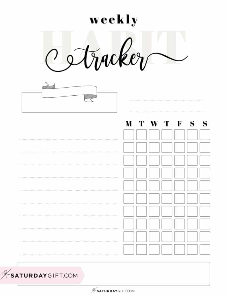 Habit Tracker Printable 43 Cute Free Printable Habit Trackers Habit Tracker Printable 43 Cute Free Printable Habit Trackers