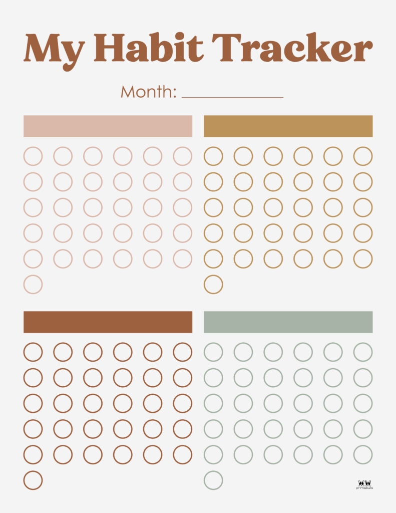 habit tracker free printable