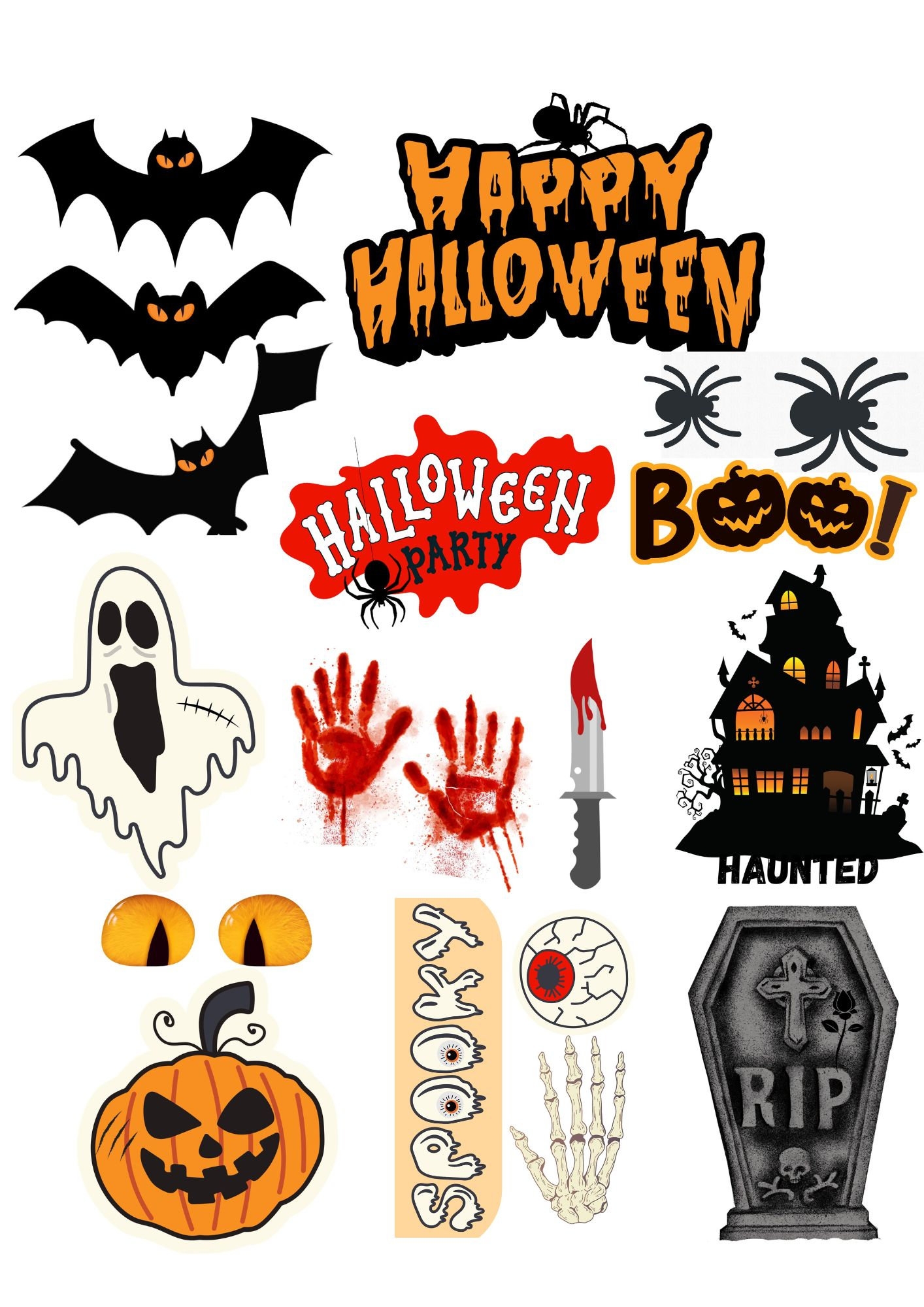 Halloween Decorations Set Simple DIY Printable 10 Pages Black And Colourful Make Your Own Halloween Party Decoration Digital Download Etsy Halloween Decorations Set Simple DIY Printable 10 Pages Black And Colourful Make Your Own Halloween Party Decoration Digital Download Etsy