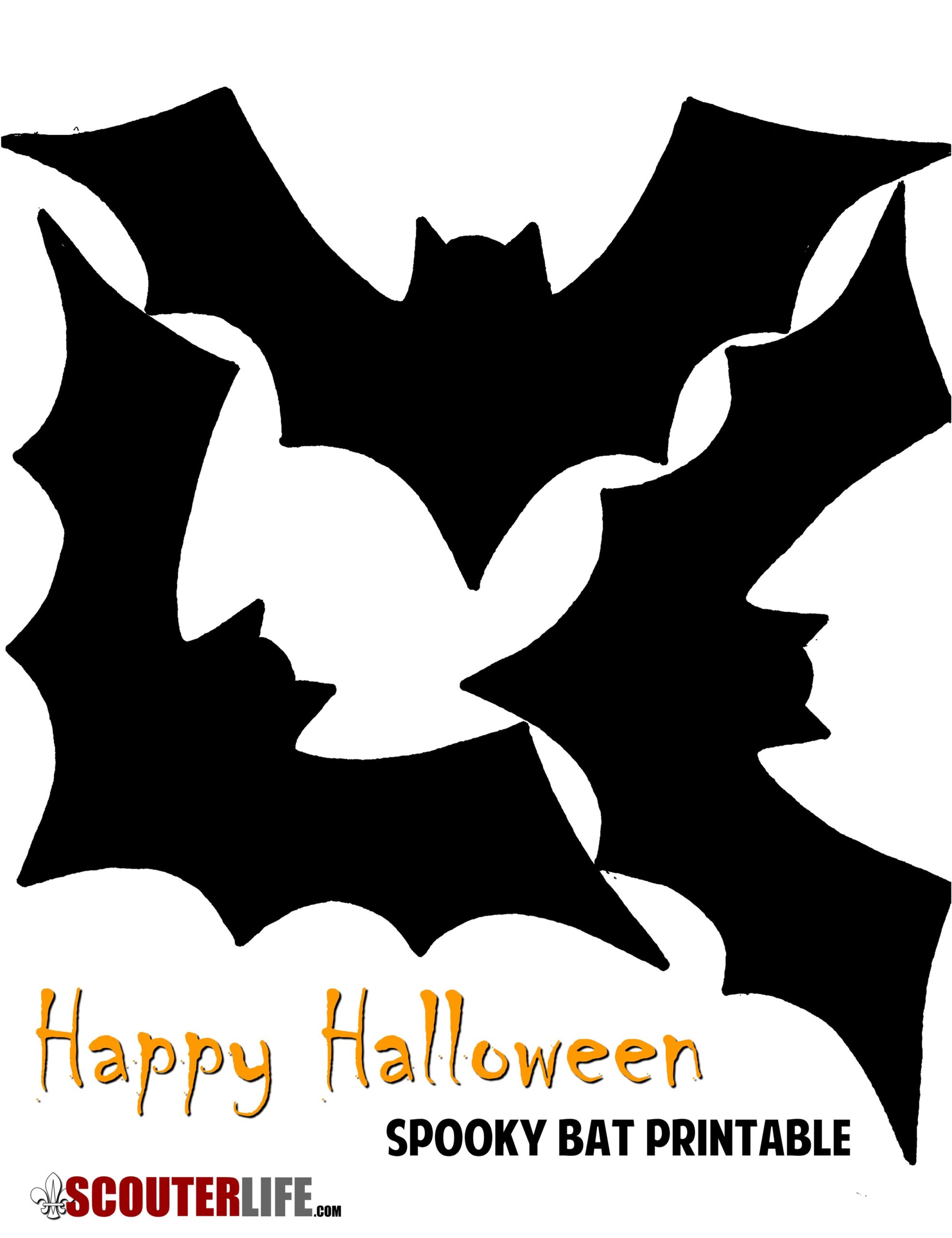 Halloween Spooky Bat Printable ScouterLife Halloween Spooky Bat Printable ScouterLife
