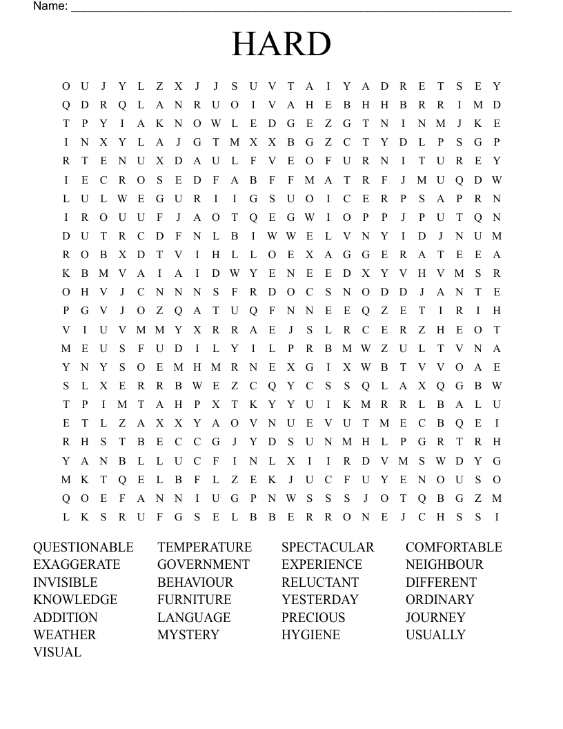 hard printable word searches hard printable word searches