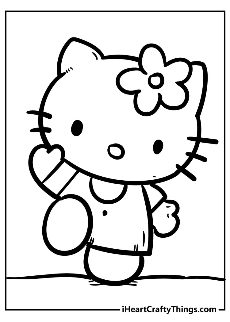 printable coloring pages hello kitty