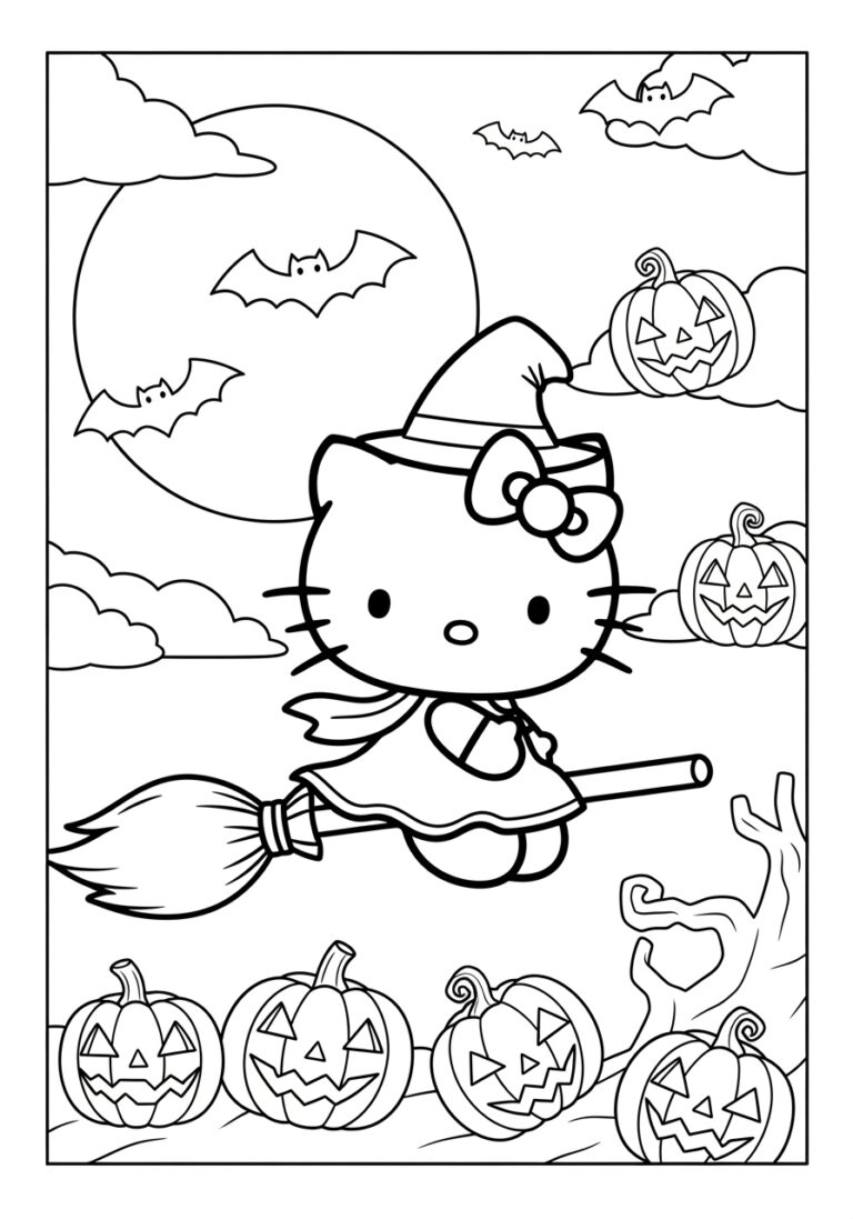 Hello Kitty Halloween Printables Coloring Fun For Kids