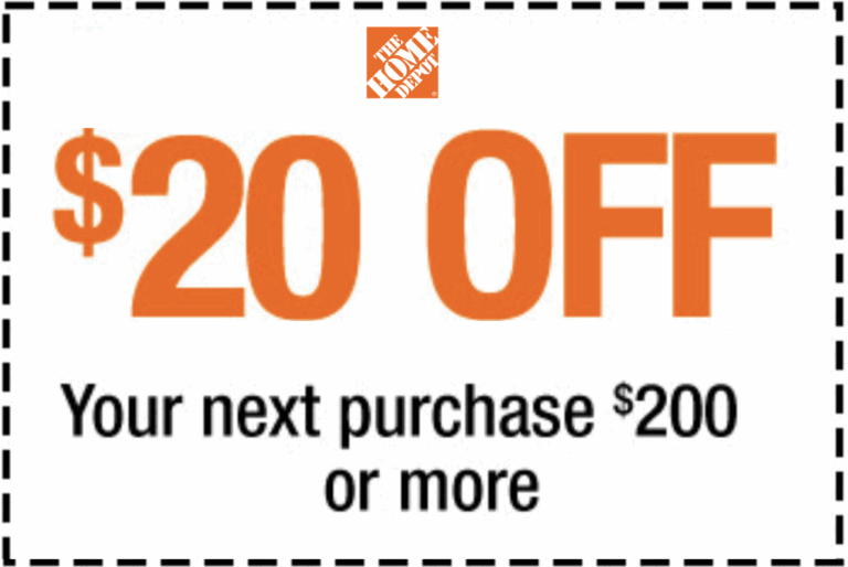 Home Depot 20 Off 200 Printable Coupon Delivered Instantly To Your Inbox Quik Coupons