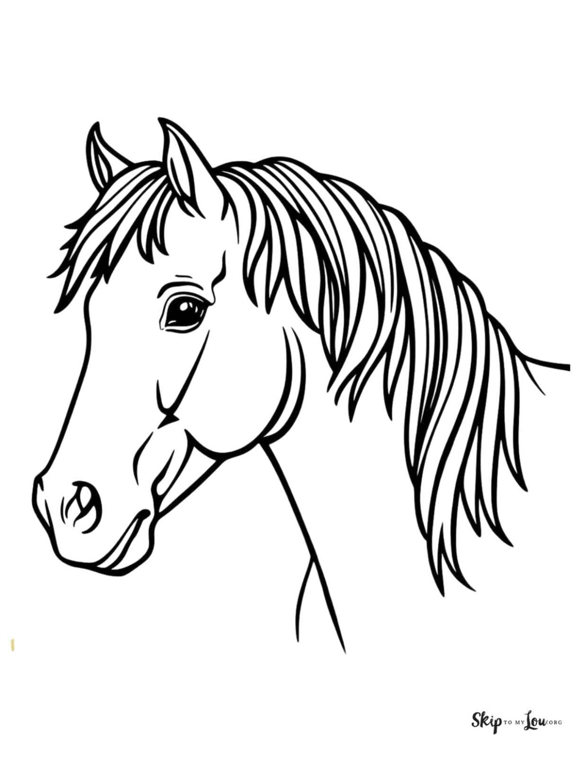 horse printable colouring pages