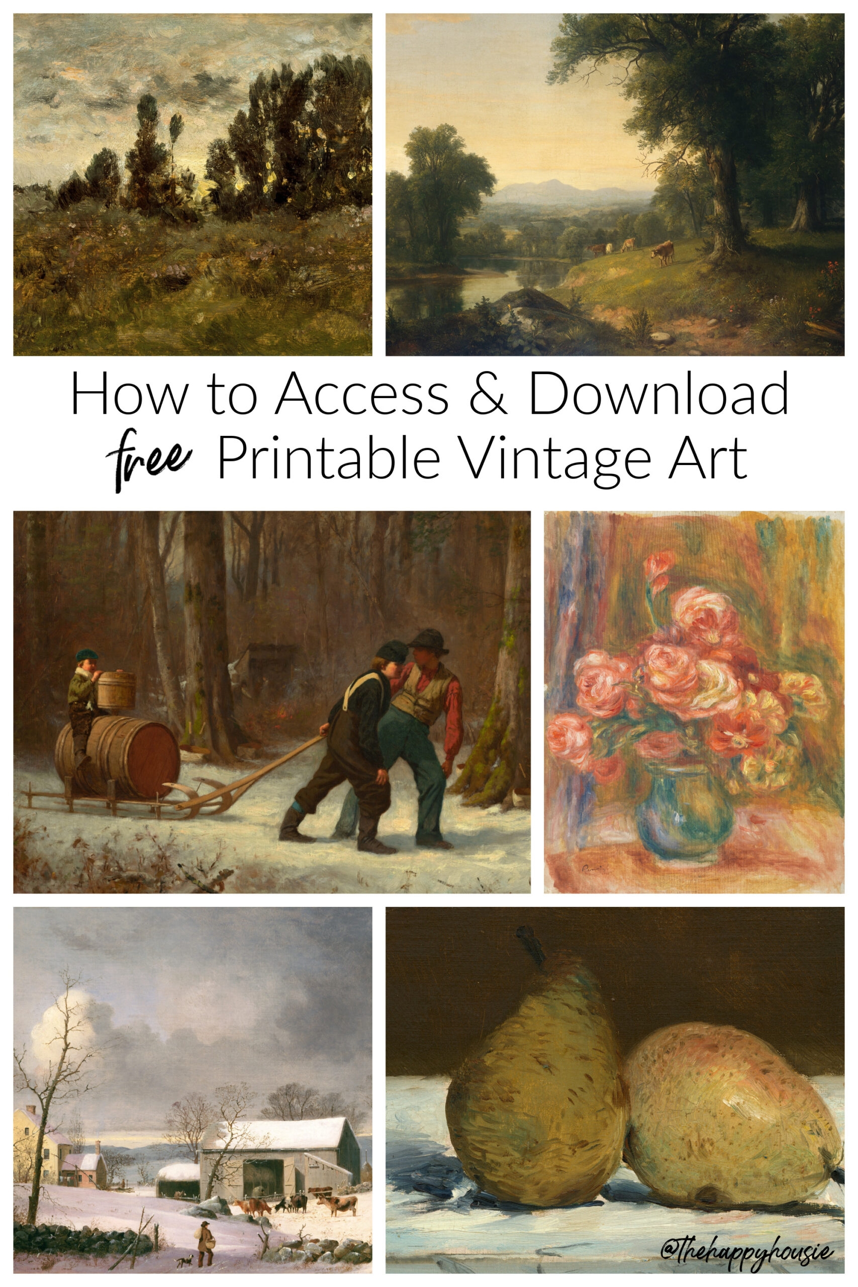 How To Access And Download Vintage Paintings To Print As Art The Happy Housie
