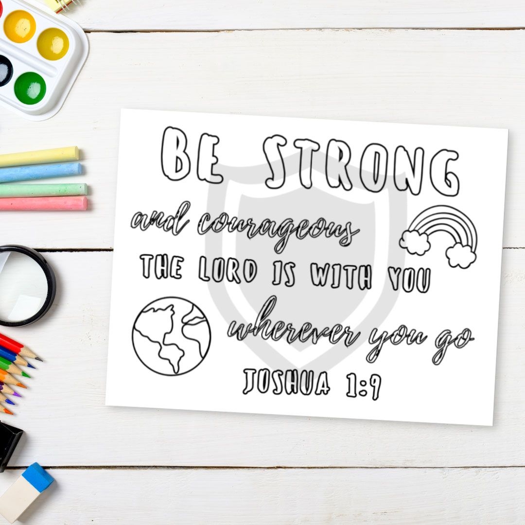 Joshua 1 9 Free Coloring Page  Joshua 1 9 Free Coloring Page