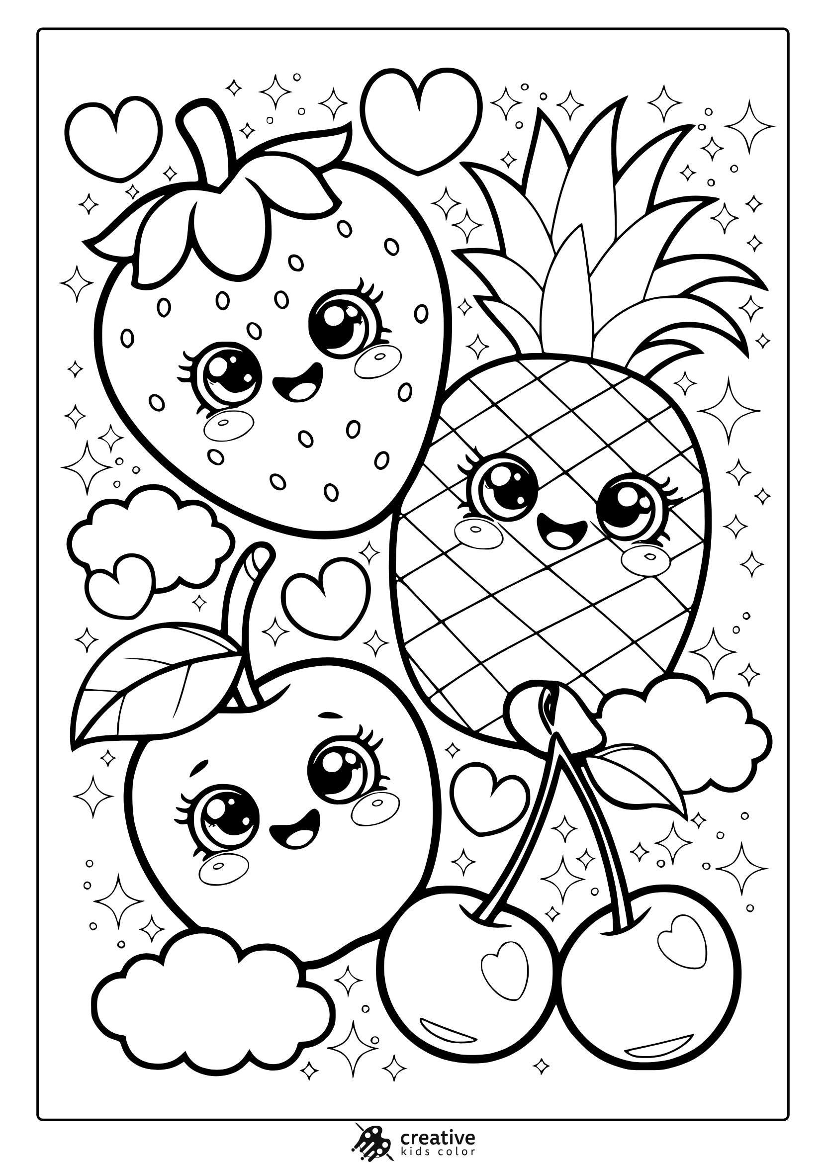 Kawaii Coloring Pages 35 Free Printable PDF  Kawaii Coloring Pages 35 Free Printable PDF