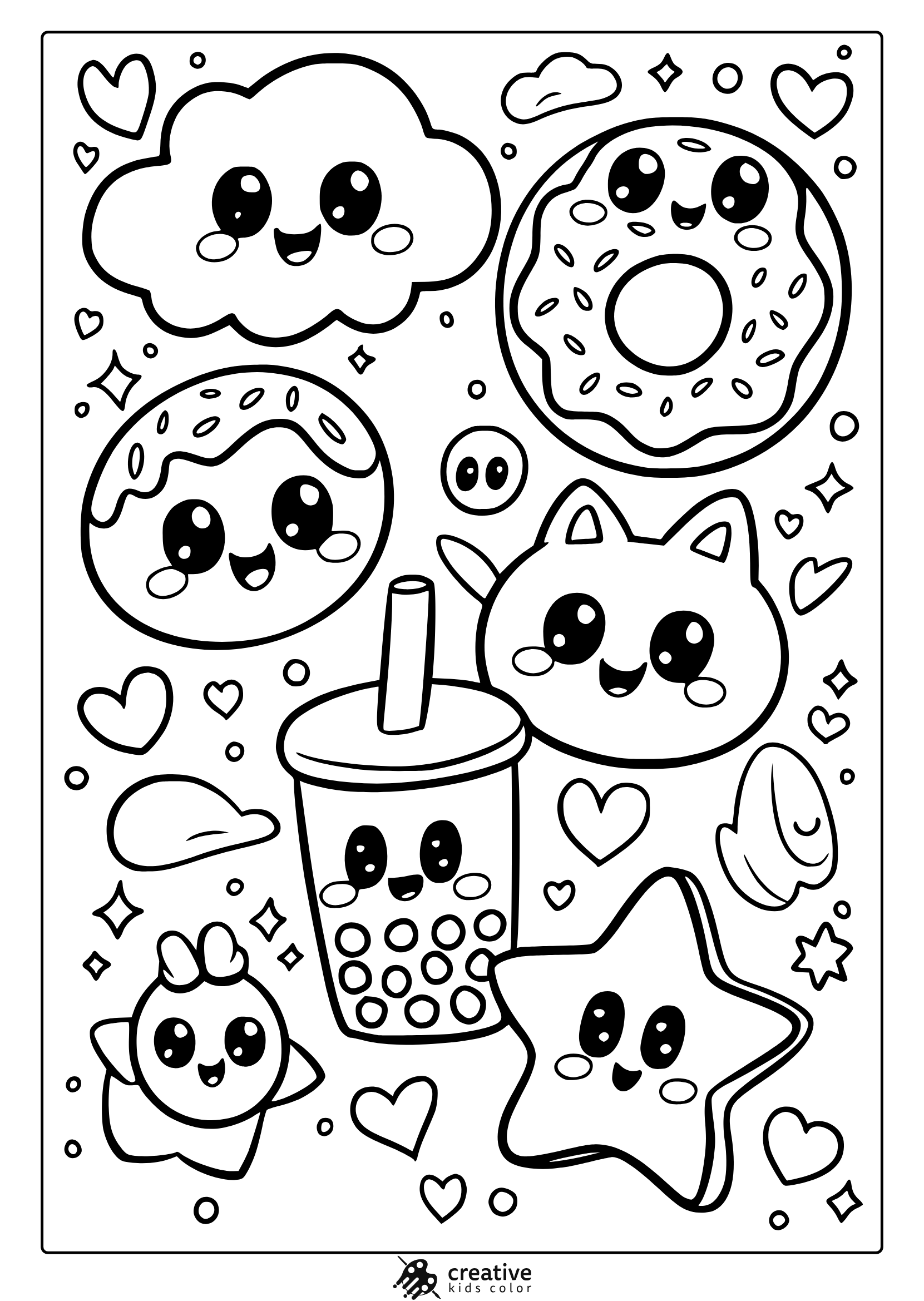 Kawaii Coloring Pages 35 Free Printable PDF  Kawaii Coloring Pages 35 Free Printable PDF